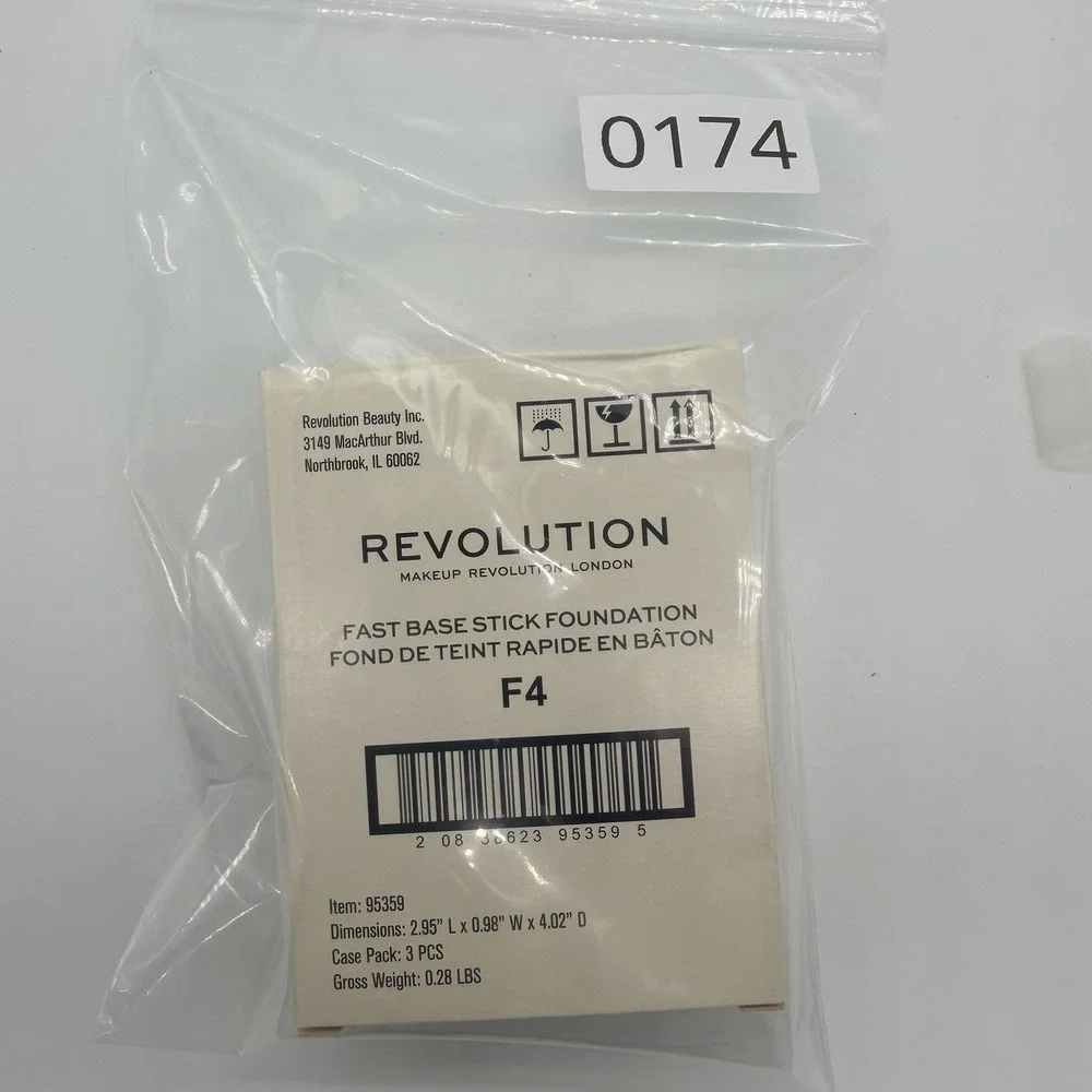 Makeup Revolution Fast Base Stick Foundation London Makeup 3 Pack